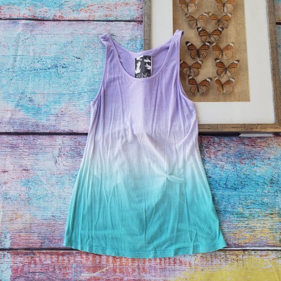 Young Fabulous & Broke Tops - Young Fabulous & Broke Ombre Open Back Tank Top XS